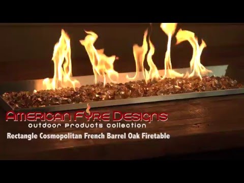 American Fyre Designs - Cosmopolitan 54" Rectangular Reclaimed Wood Fire Table