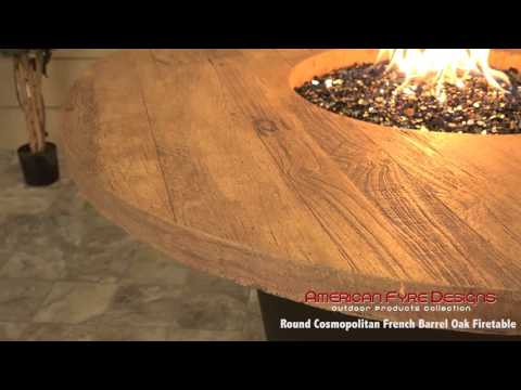 American Fyre Designs - Cosmopolitan 48" Round Reclaimed Wood Fire Table