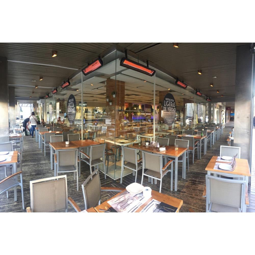 Bromic Heating - Tungsten - 3000 Watts Electric Double Element Heater - Black