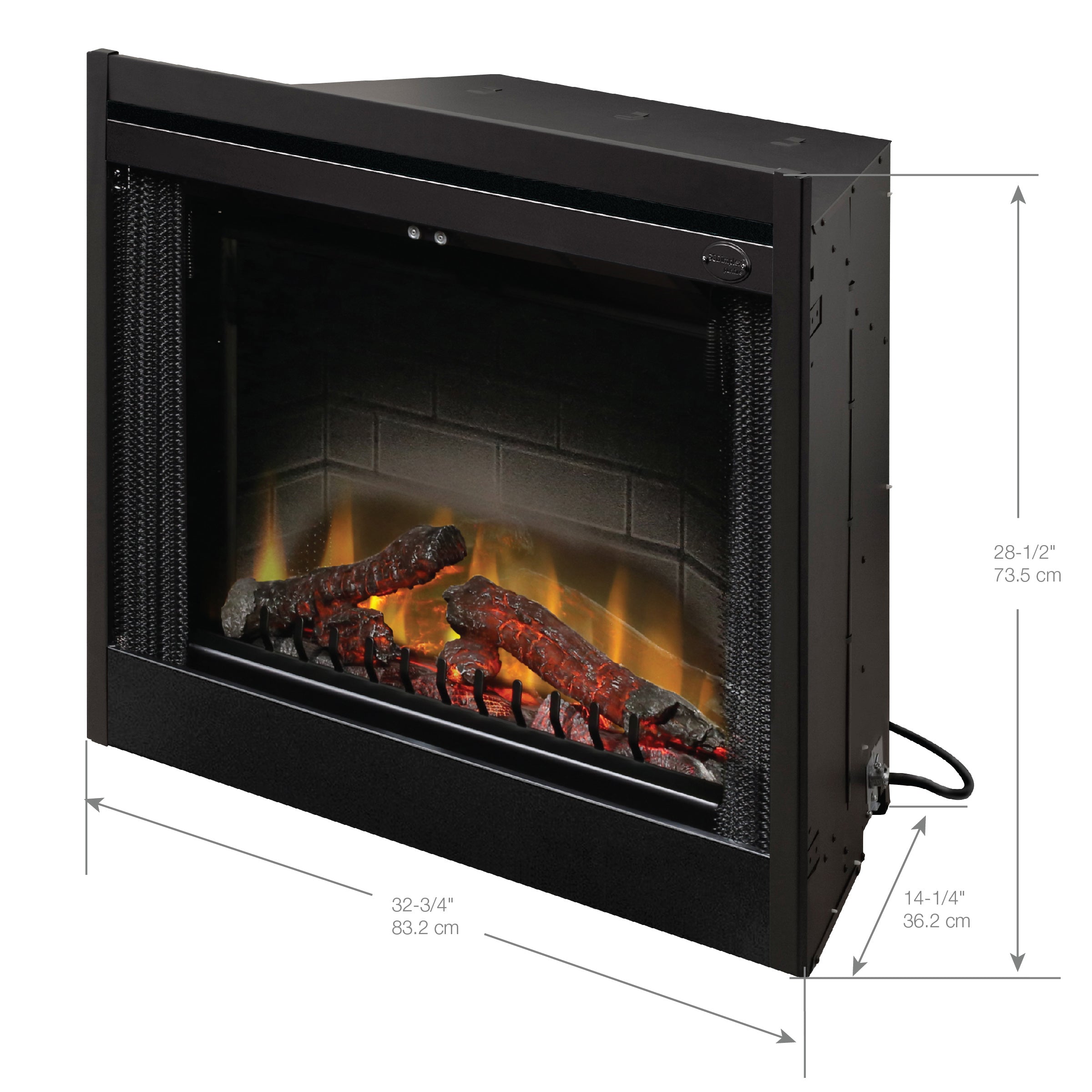 Dimplex - 33" BF Deluxe Built-in Electric Firebox