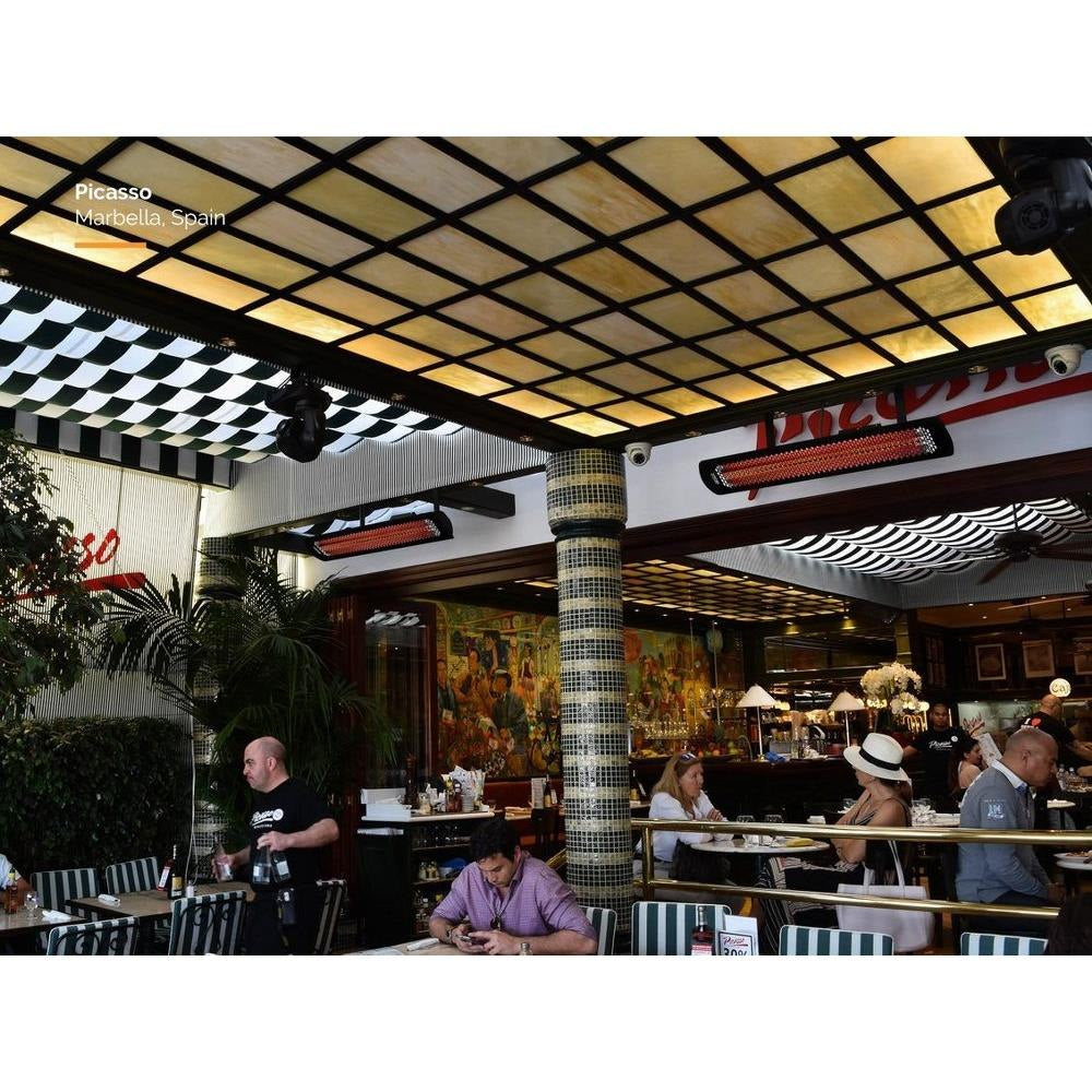 Bromic Heating - Tungsten - 3000 Watts Electric Double Element Heater - Black