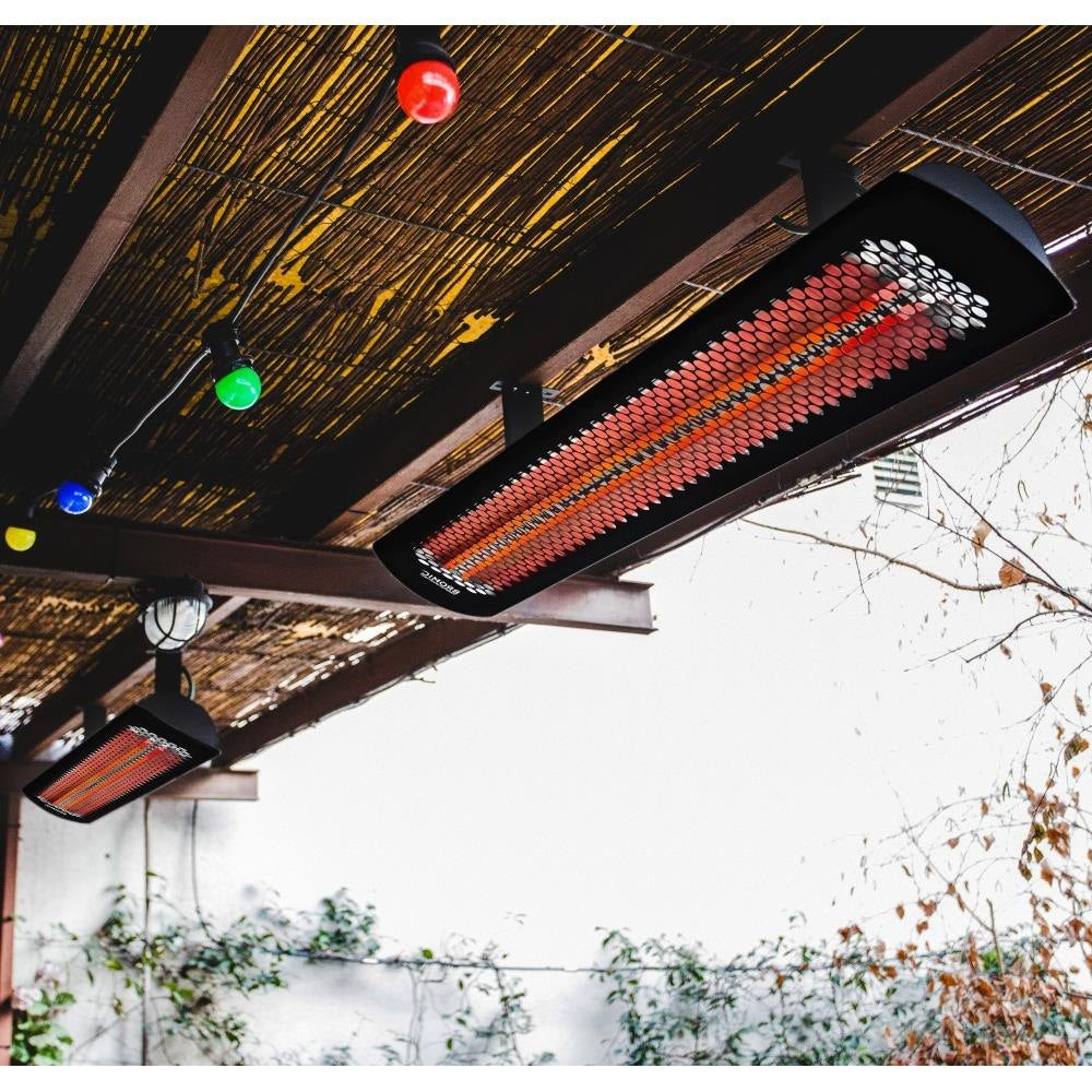 Bromic Heating - Tungsten - 3000 Watts Electric Double Element Heater - Black