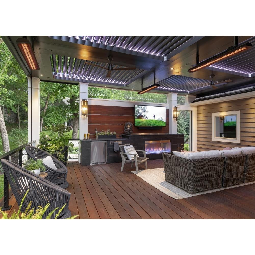 Bromic Heating - Tungsten - 3000 Watts Electric Double Element Heater - Black