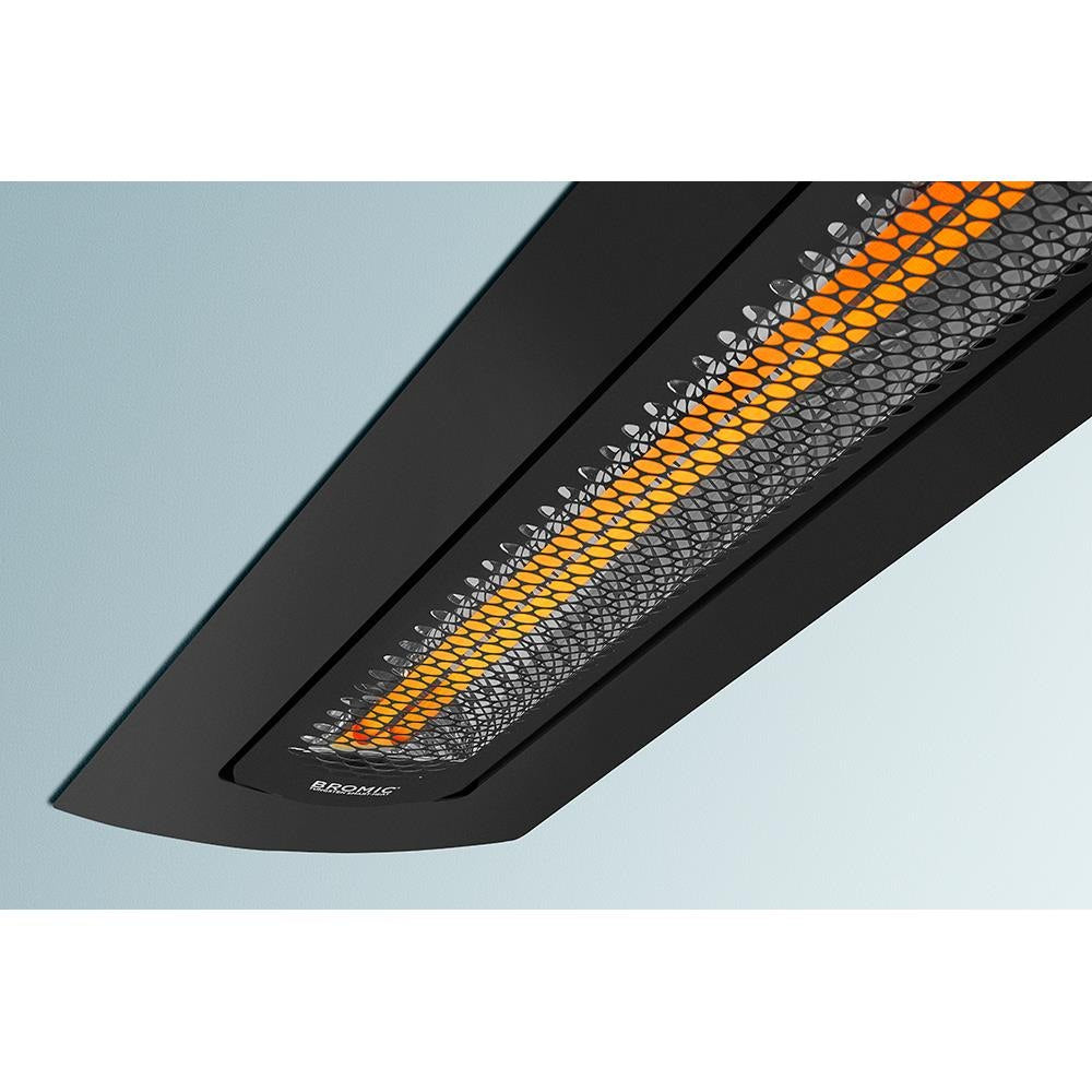 Bromic Heating - Tungsten - 3000 Watts Electric Double Element Heater - Black