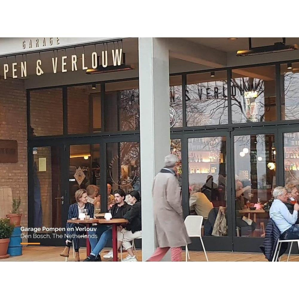 Bromic Heating - Tungsten - 4000 Watts Electric Double Element Heater - Black