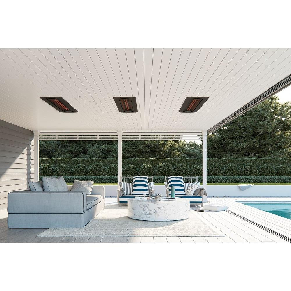 Bromic Heating - Tungsten - 4000 Watts Electric Double Element Heater - Black