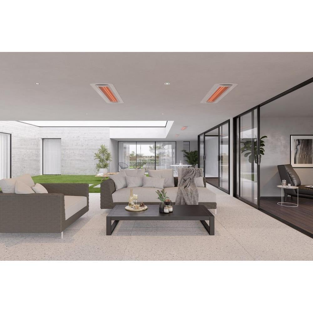 Bromic Heating - Tungsten - 4000 Watts Electric Double Element Heater - White