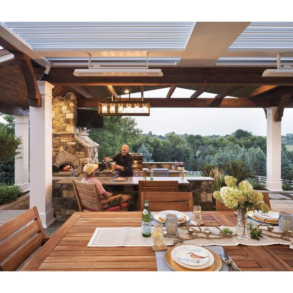 Bromic Heating - Tungsten - 4000 Watts Electric Double Element Heater - White